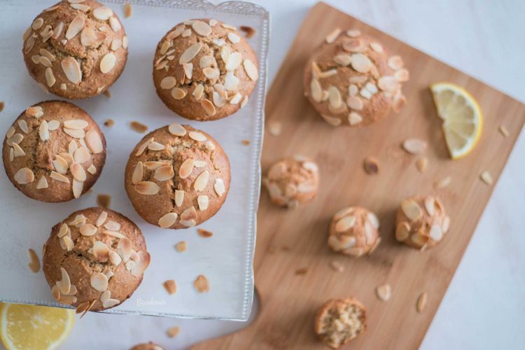 Reto DisFruta Muffins de Limón y Almendras [Sin Gluten] Bizcocheando