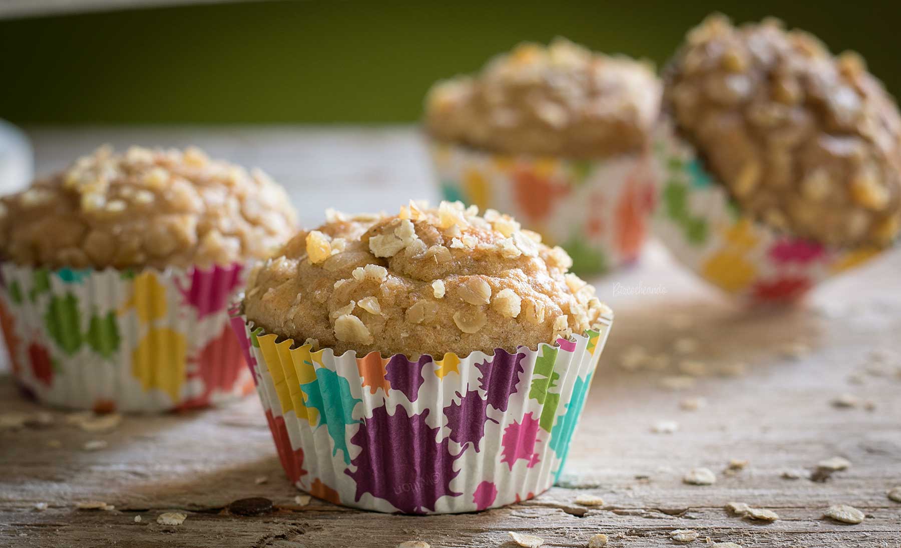 Muffins Integrales de Plátano y Cacahuete (sin azúcar ni edulcorantes